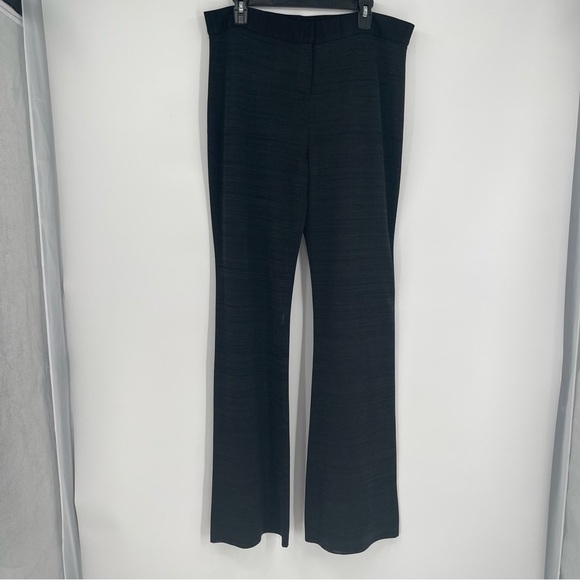 Misook Collection Women Black Dress Pants Size 12 Flare Inseam 37 Subtle Stripe - Picture 9 of 9